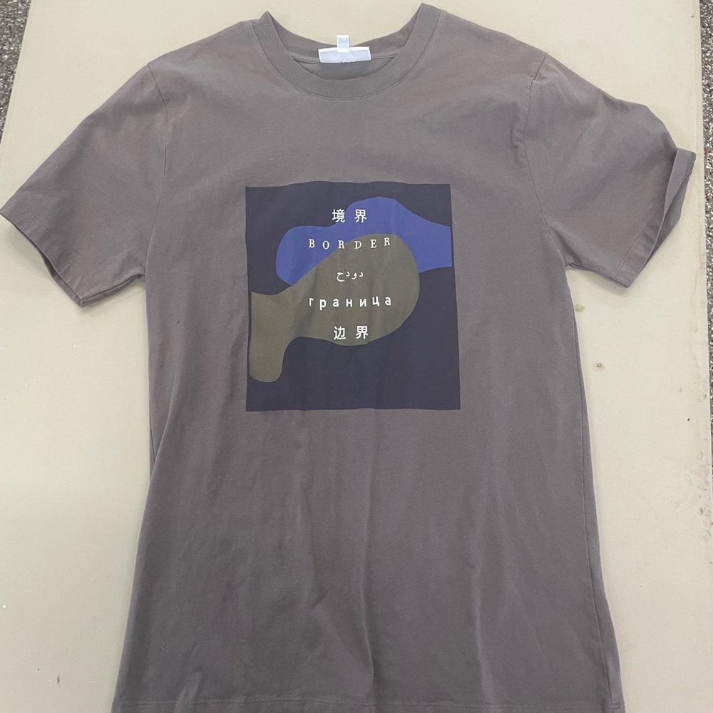 Graphic Print Gray T-Shirt